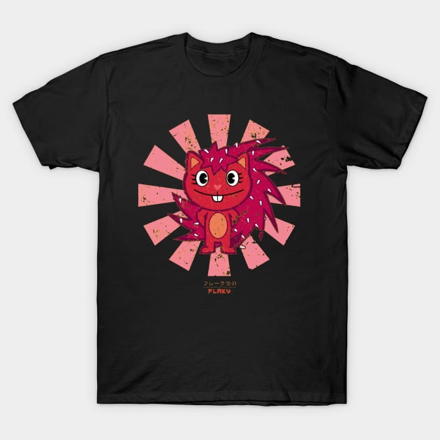 Flaky Retro Japanese Happy Tree Friends T-Shirt by squids_art